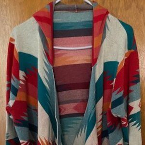 Tasha Polizzi Cheyenne Hooded sweater/wrap Lg-XLg